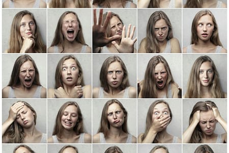 collage photo of woman