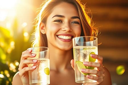 Жена пие вода – млада кожа на всяка възраст